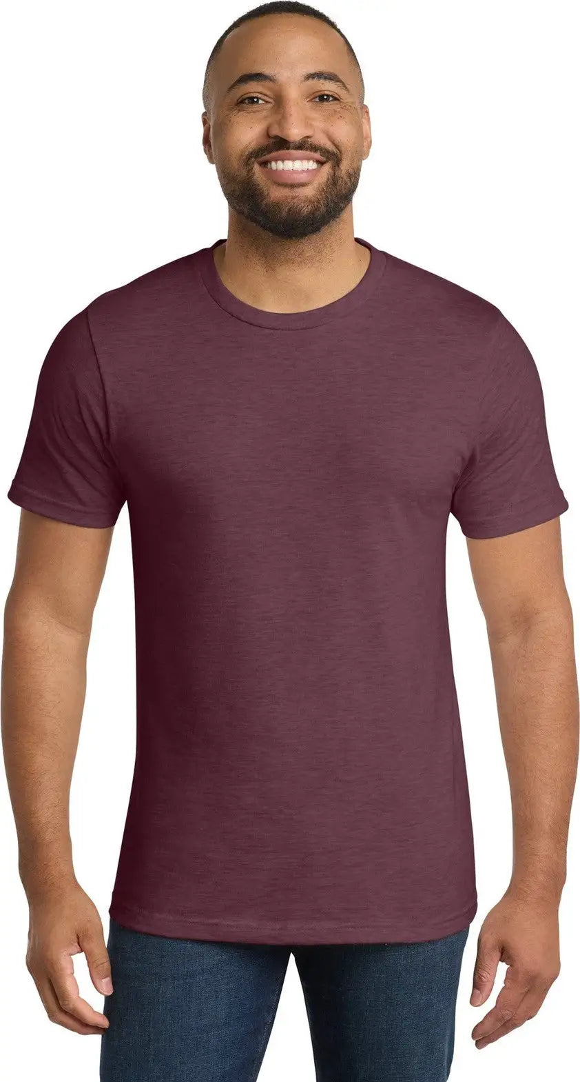 Port & Company Pc600 co Bouncer Tee - Heather Athletic Maroon - Adult s