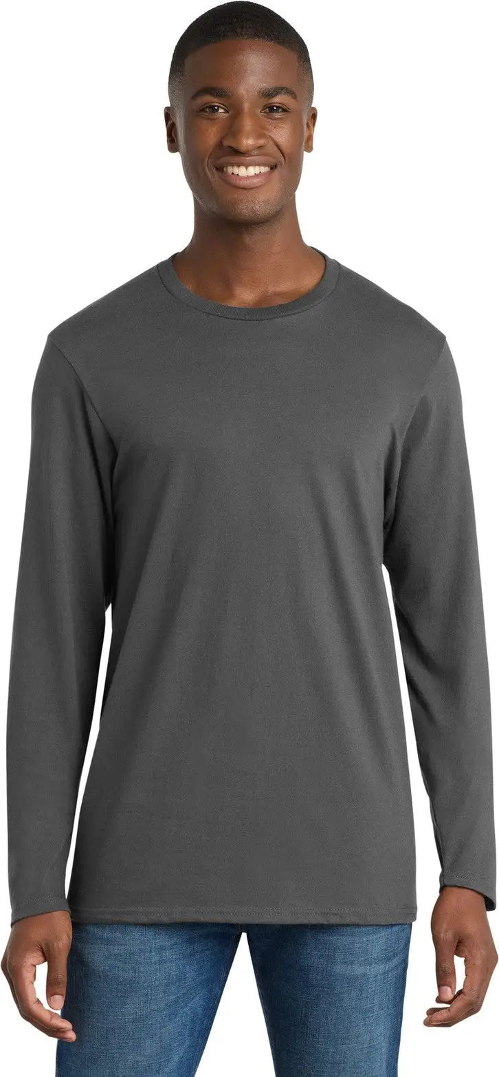 Port & Company Pc600ls co Long Sleeve Bouncer Tee - Coal Gray - Adult s