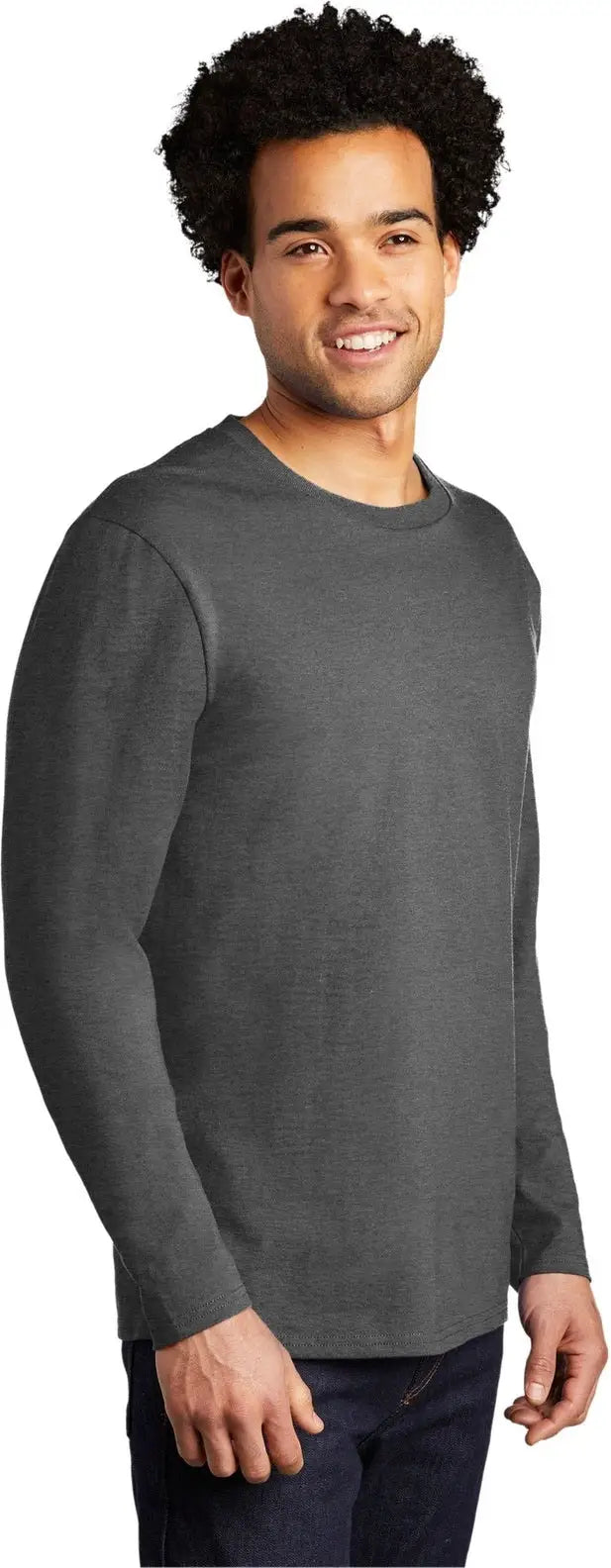 Port & Company Pc600ls co Long Sleeve Bouncer Tee - Dark Heather Gray