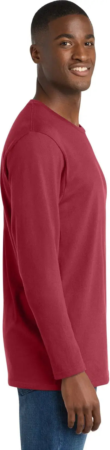Port & Company Pc600ls co Long Sleeve Bouncer Tee - Rich Red