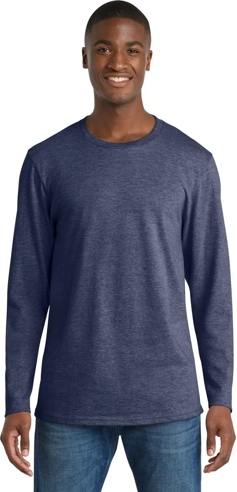 Port & Company Pc600ls co Long Sleeve Bouncer Tee - Team Navy Heather - Adult s