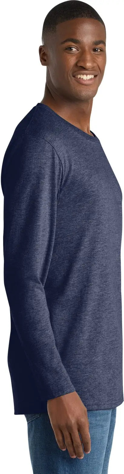 Port & Company Pc600ls co Long Sleeve Bouncer Tee - Team Navy Heather