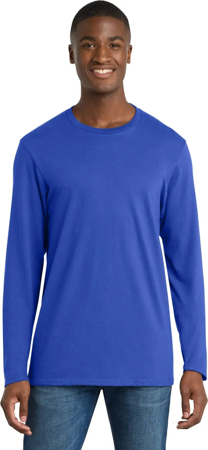 Port & Company Pc600ls co Long Sleeve Bouncer Tee - True Royal - Adult s