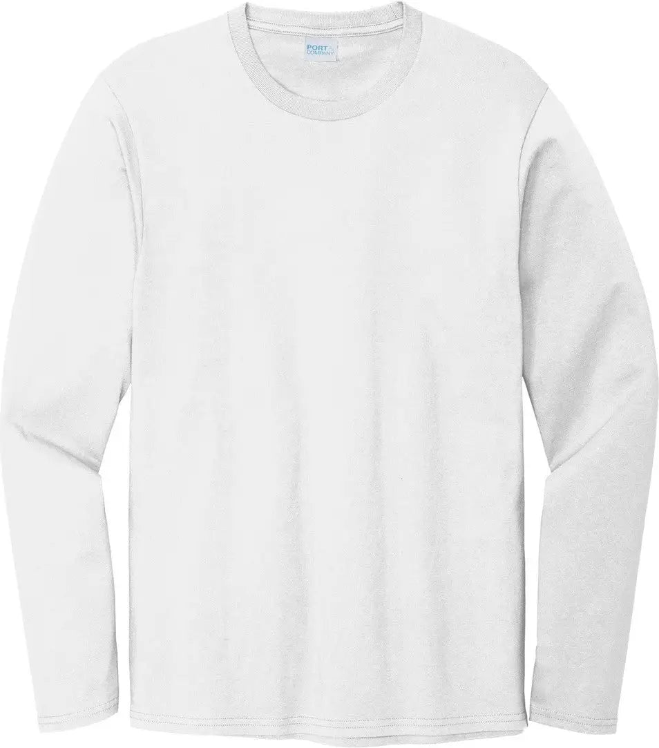 Port & Company Pc600ls co Long Sleeve Bouncer Tee - White