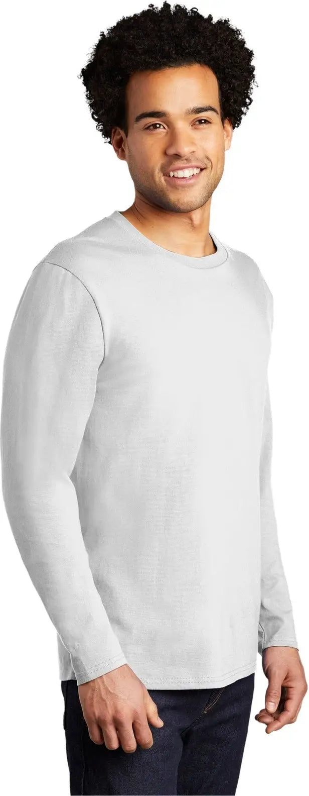 Port & Company Pc600ls co Long Sleeve Bouncer Tee - White