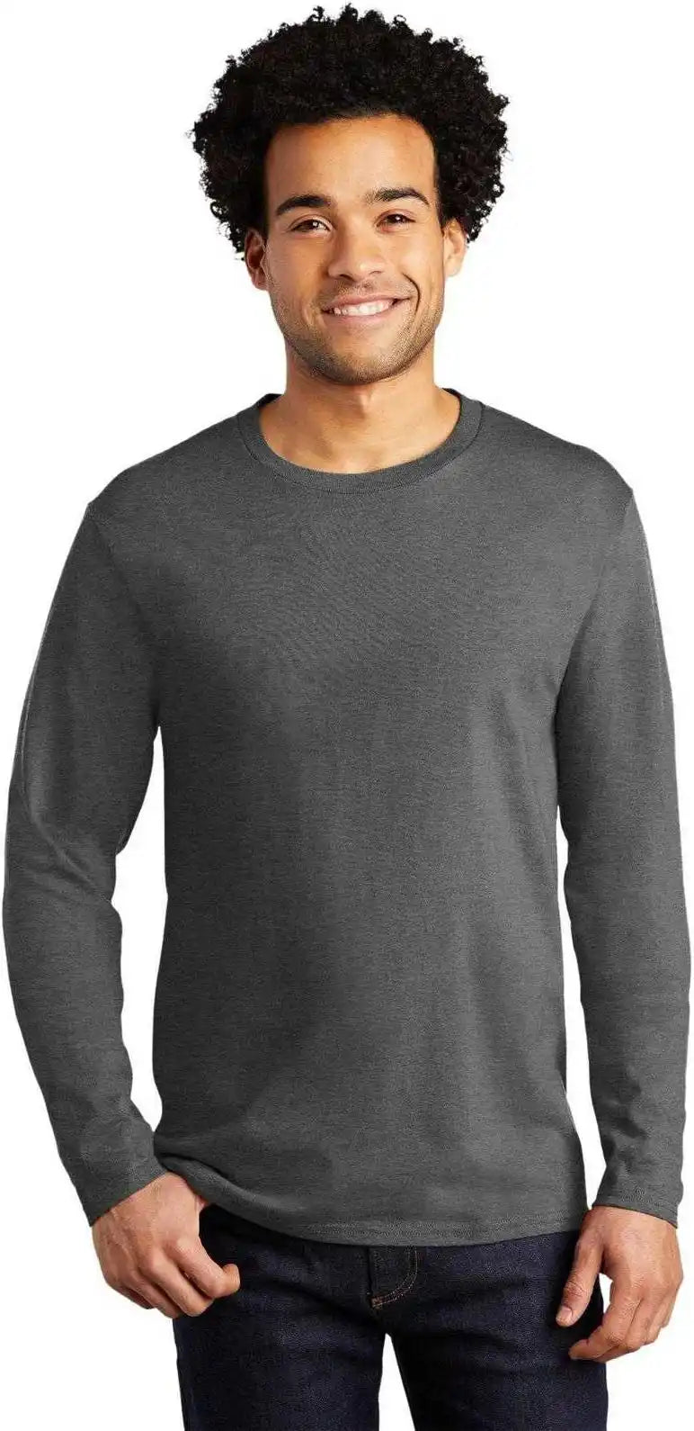 Port & Company Pc600ls Long Sleeve Bouncer Tee - Dark Heather Gray