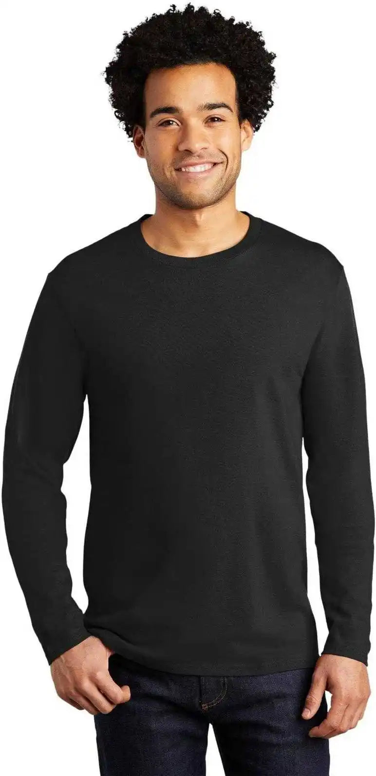 Port & Company Pc600ls Long Sleeve Bouncer Tee Deep Black