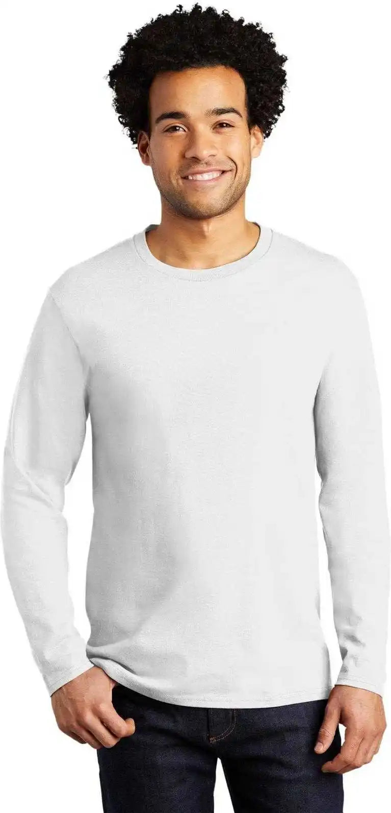 Port & Company Pc600ls Long Sleeve Bouncer Tee White