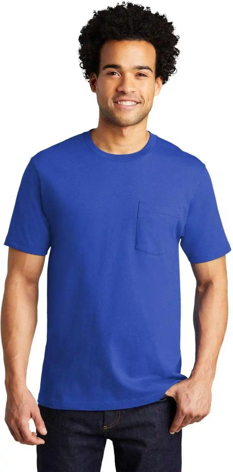 Port & Company Pc600p Bouncer Pocket Tee - True Royal