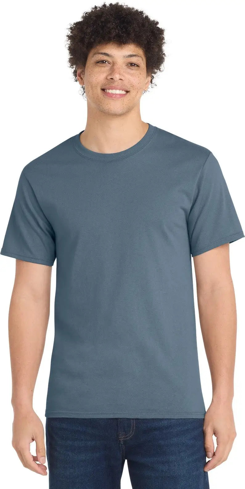 Port & Company Pc61 co Essential Tee - Stonewashed Blue