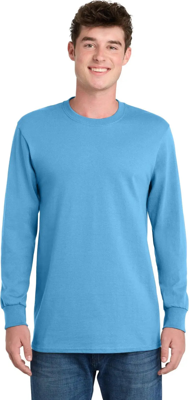 Port & Company Pc61ls co Long Sleeve Essential Tee - Aquatic Blue
