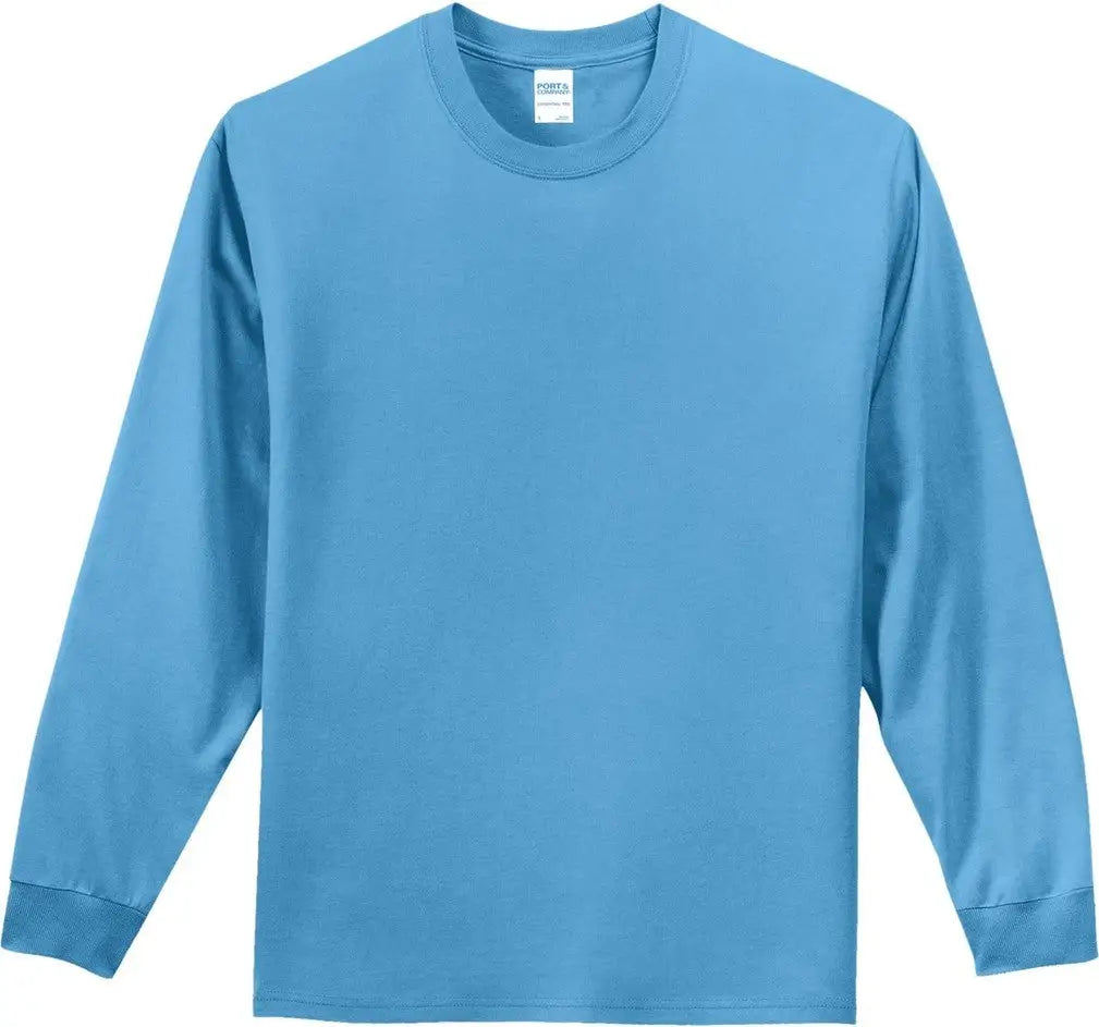 Port & Company Pc61ls co Long Sleeve Essential Tee - Aquatic Blue