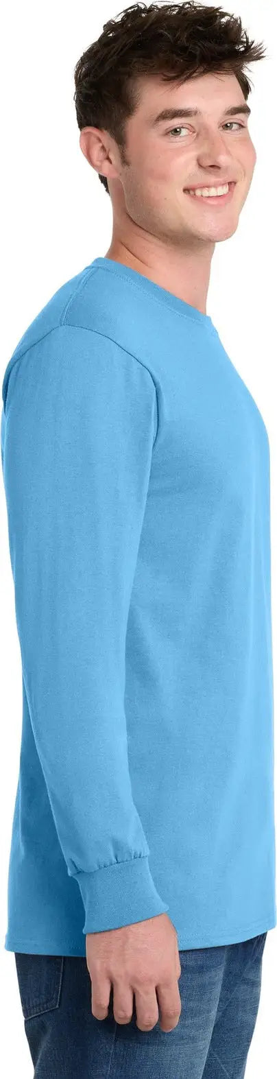 Port & Company Pc61ls co Long Sleeve Essential Tee - Aquatic Blue
