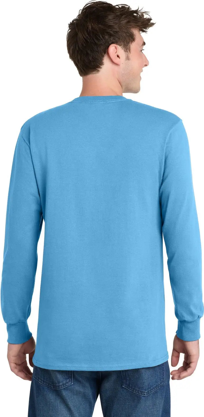 Port & Company Pc61ls co Long Sleeve Essential Tee - Aquatic Blue