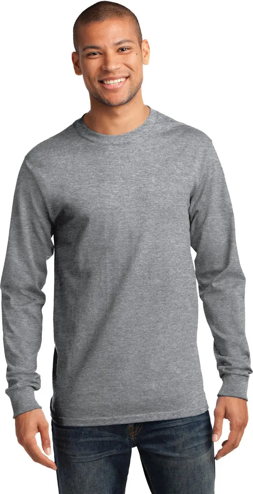 Port & Company Pc61ls co Long Sleeve Essential Tee - Athletic Heather - Adult s