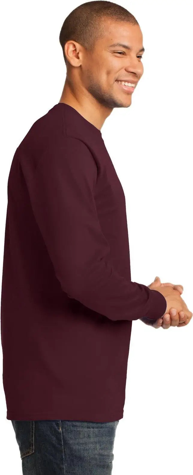 Port & Company Pc61ls co Long Sleeve Essential Tee - Athletic Maroon