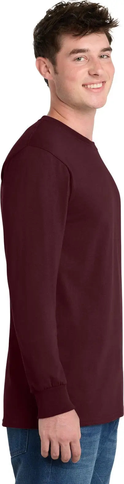 Port & Company Pc61ls co Long Sleeve Essential Tee - Athletic Maroon