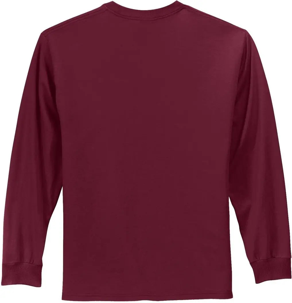Port & Company Pc61ls co Long Sleeve Essential Tee - Cardinal - Adult s