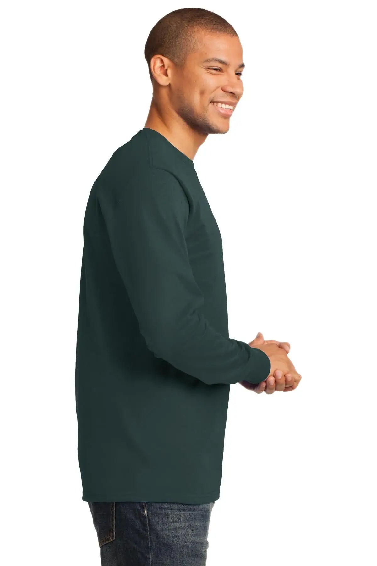 Port & Company Pc61ls co Long Sleeve Essential Tee - Dark Green