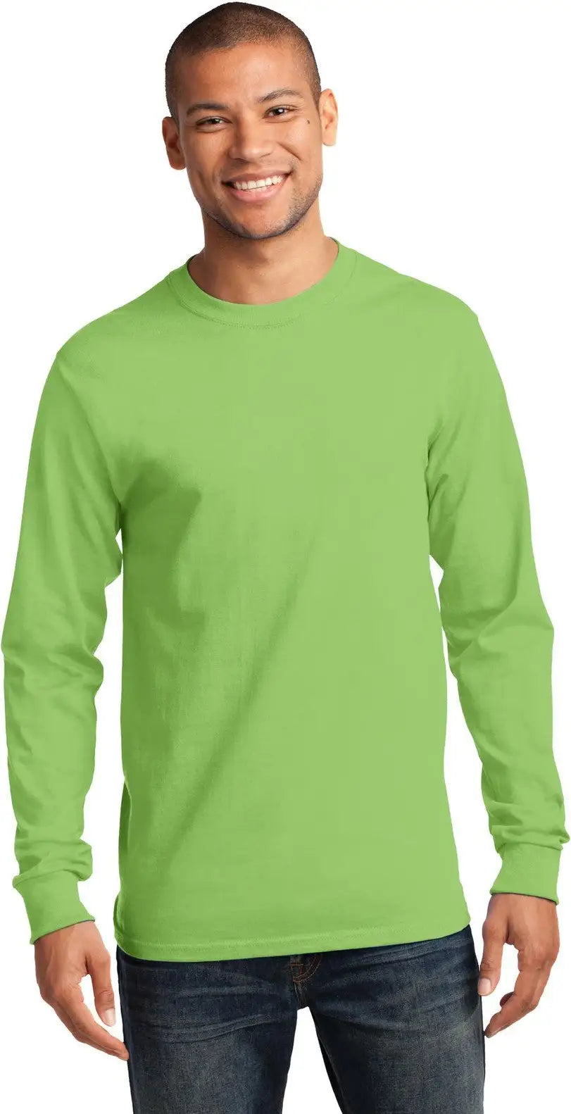 Port & Company Pc61ls co Long Sleeve Essential Tee - Lime - Adult s