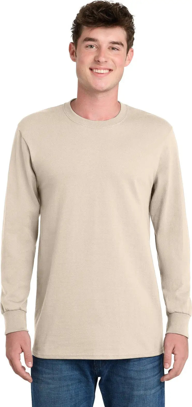 Port & Company Pc61ls co Long Sleeve Essential Tee - Natural