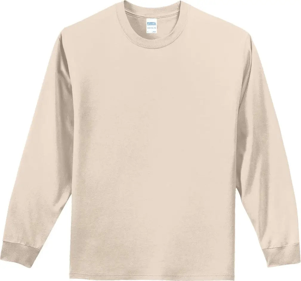 Port & Company Pc61ls co Long Sleeve Essential Tee - Natural