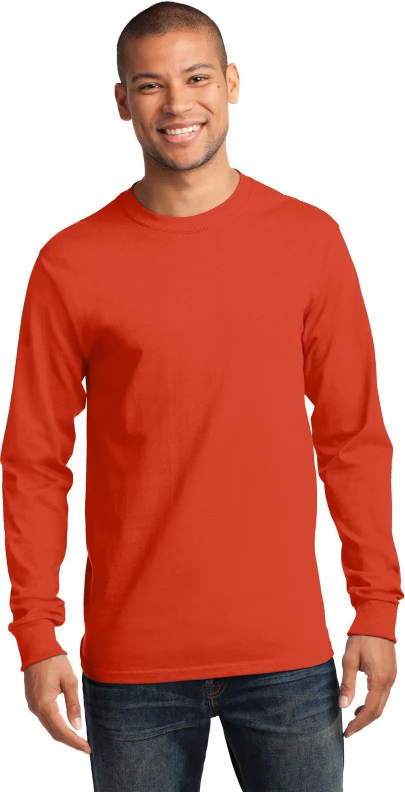 Port & Company Pc61ls co Long Sleeve Essential Tee - Orange - Adult s