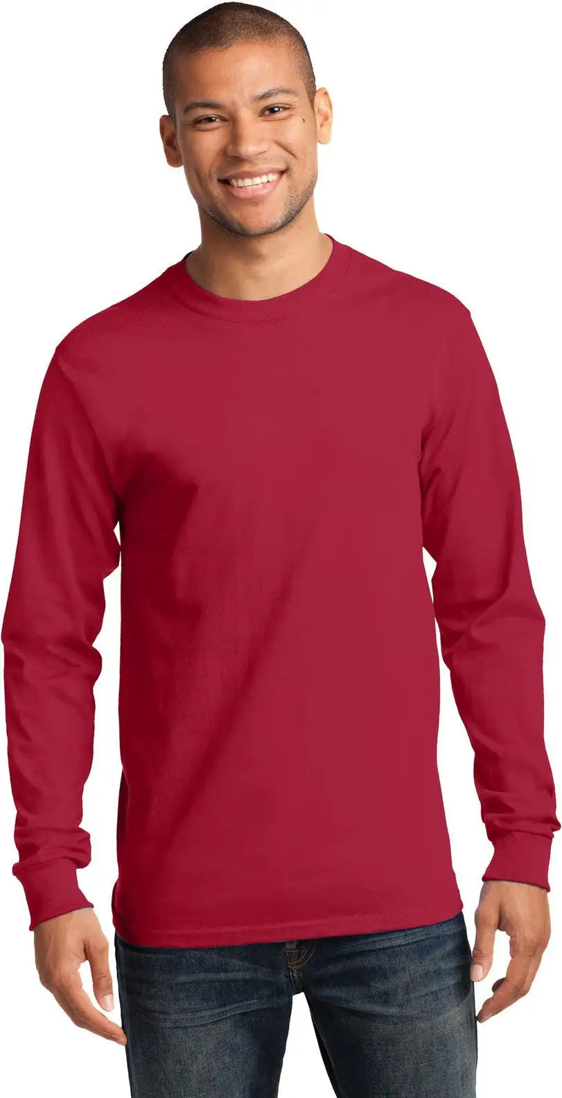Port & Company Pc61ls co Long Sleeve Essential Tee - Red - Adult s