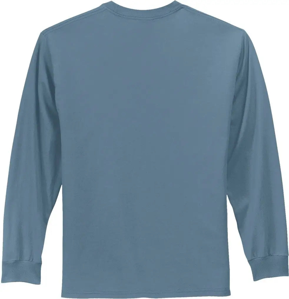 Port & Company Pc61ls co Long Sleeve Essential Tee - Stonewashed Blue