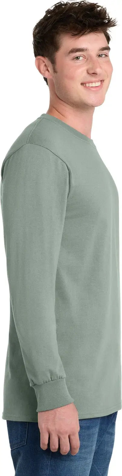 Port & Company Pc61ls co Long Sleeve Essential Tee - Stonewashed Green