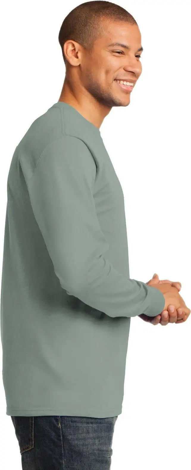 Port & Company Pc61ls co Long Sleeve Essential Tee - Stonewashed Green