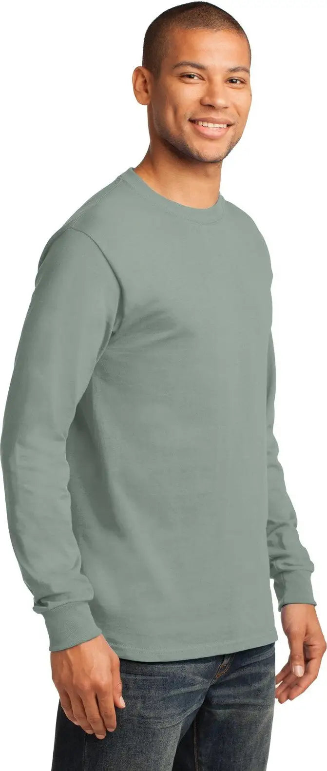 Port & Company Pc61ls co Long Sleeve Essential Tee - Stonewashed Green