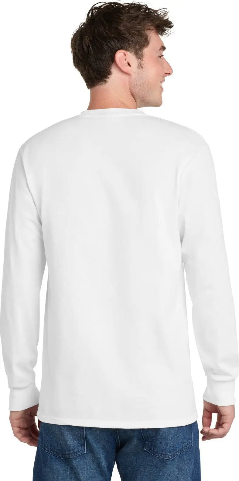 Port & Company Pc61ls co Long Sleeve Essential Tee - White