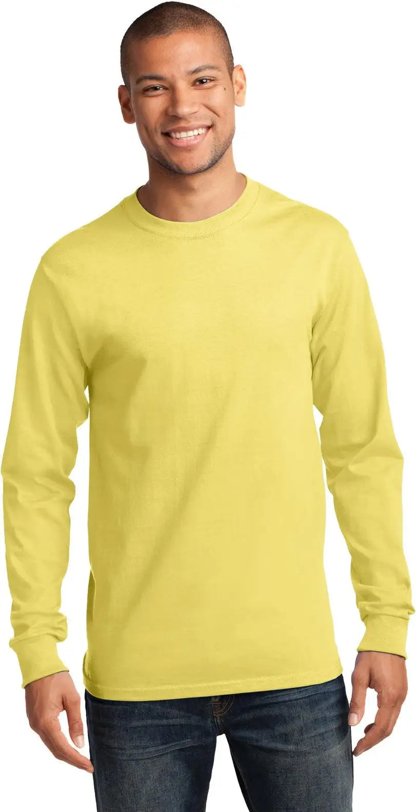 Port & Company Pc61ls co Long Sleeve Essential Tee - Yellow - Adult s