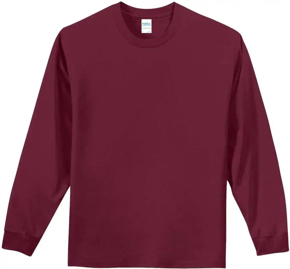 Port &amp; Company Pc61ls Long Sleeve Essential Tee Cardinal