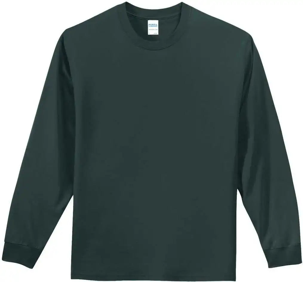 Port &amp; Company Pc61ls Long Sleeve Essential Tee Dark Green