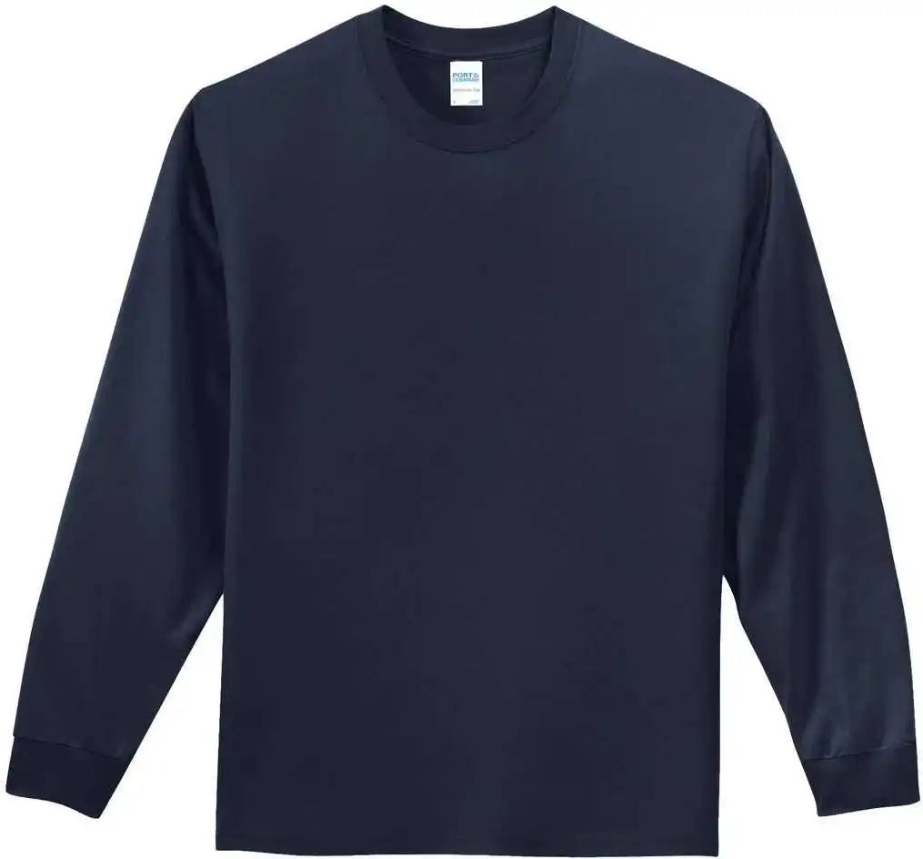 Port &amp; Company Pc61ls Long Sleeve Essential Tee Deep Navy