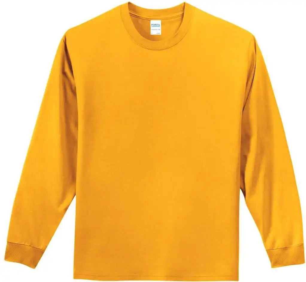 Port &amp; Company Pc61ls Long Sleeve Essential Tee Gold