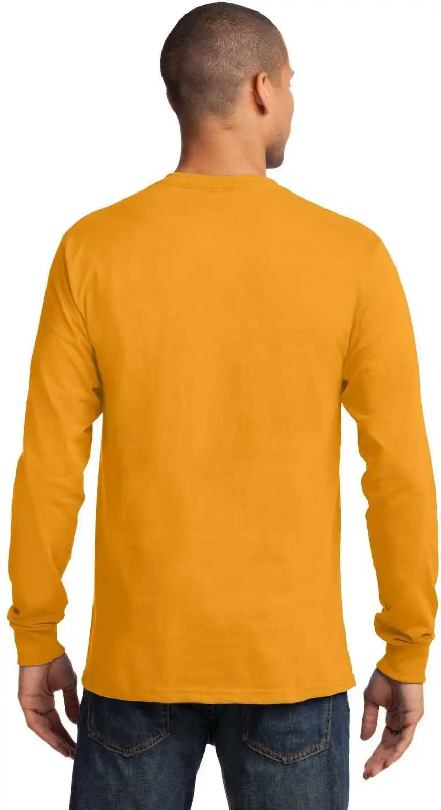 Port & Company Pc61ls Long Sleeve Essential Tee Gold