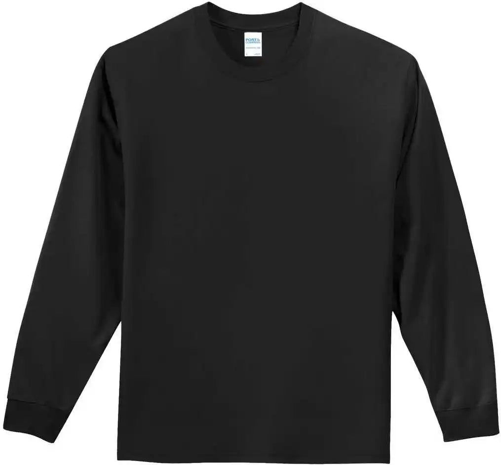 Port &amp; Company Pc61ls Long Sleeve Essential Tee Jet Black