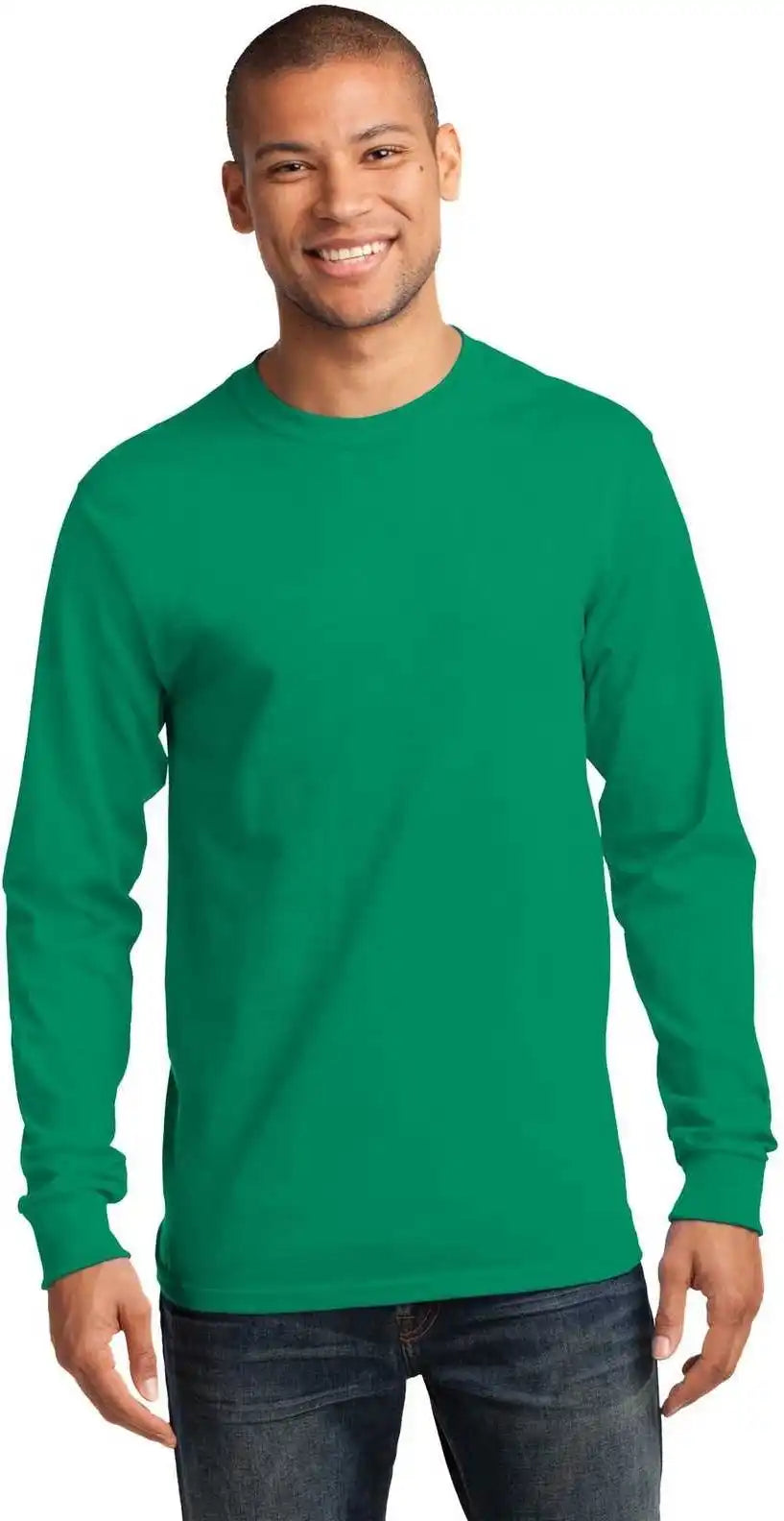 Port &amp; Company Pc61ls Long Sleeve Essential Tee Kelly