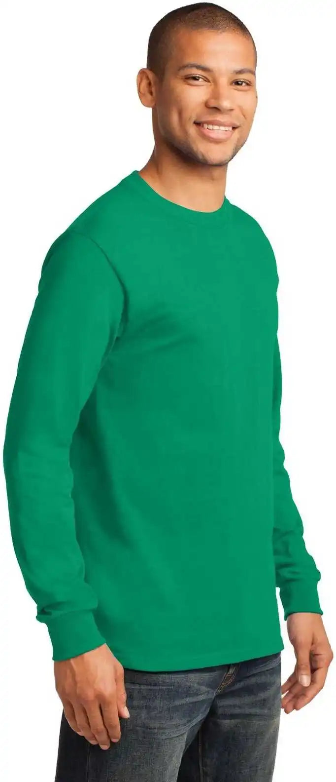Port &amp; Company Pc61ls Long Sleeve Essential Tee Kelly
