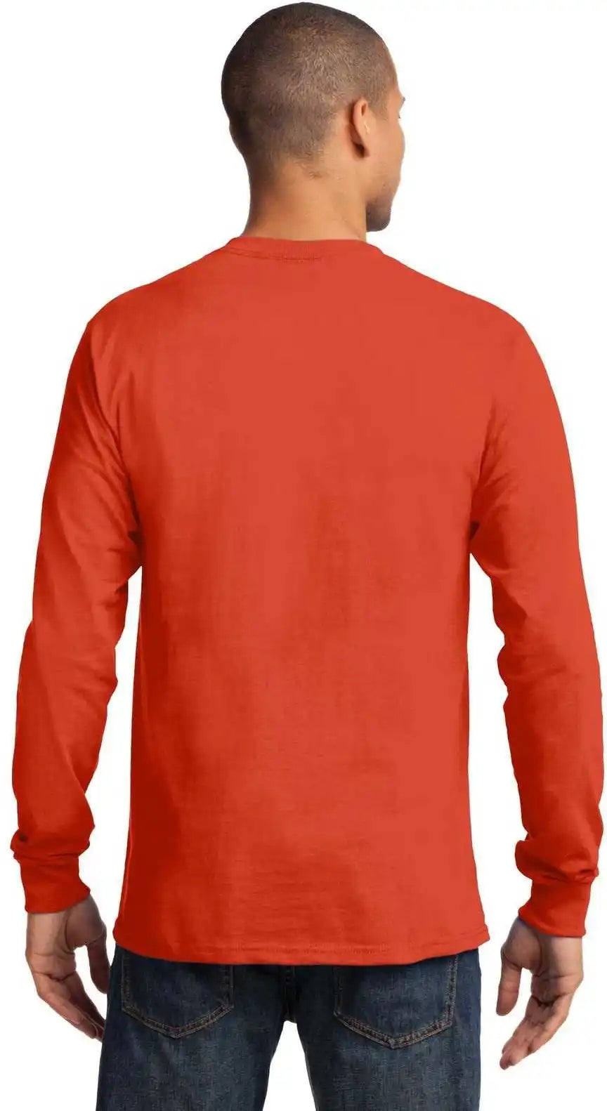 Port & Company Pc61ls Long Sleeve Essential Tee Orange