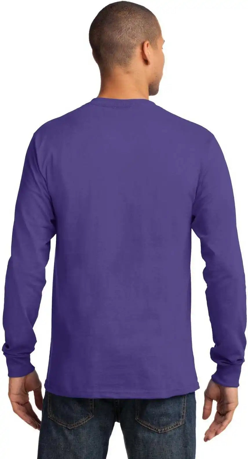 Port & Company Pc61ls Long Sleeve Essential Tee Purple