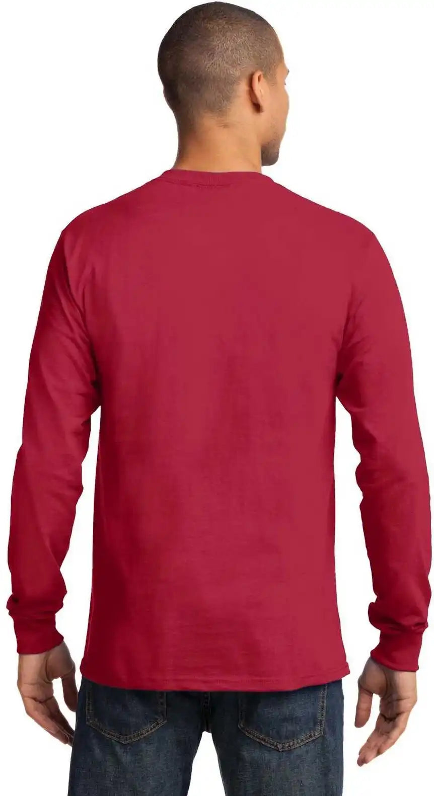 Port & Company Pc61ls Long Sleeve Essential Tee Red