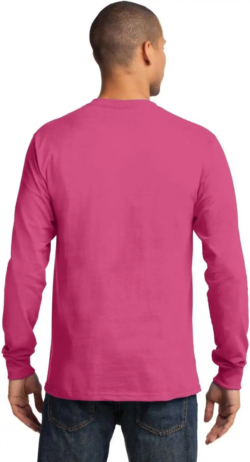 Port &amp; Company Pc61ls Long Sleeve Essential Tee Sangria