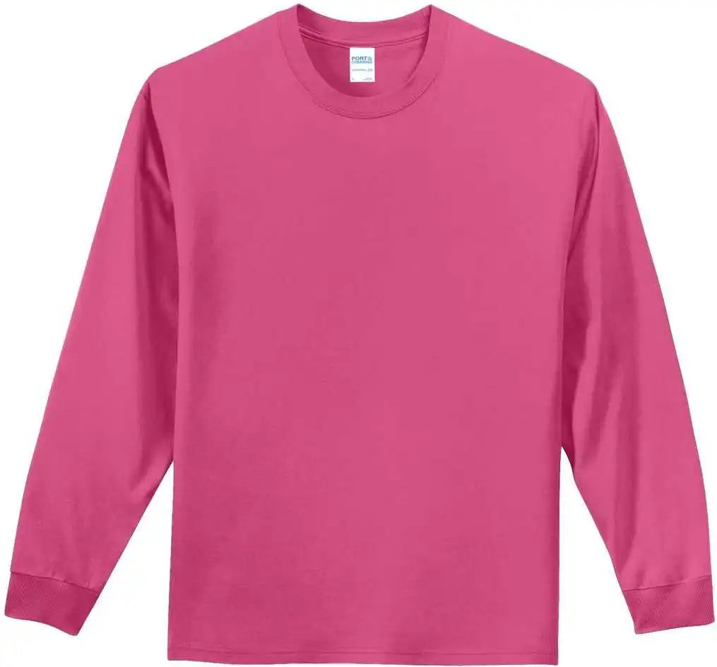 Port &amp; Company Pc61ls Long Sleeve Essential Tee Sangria