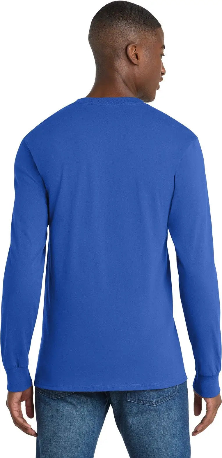 Port & Company Pc61lspt co Tall Long Sleeve Essential Pocket Tee - Royal