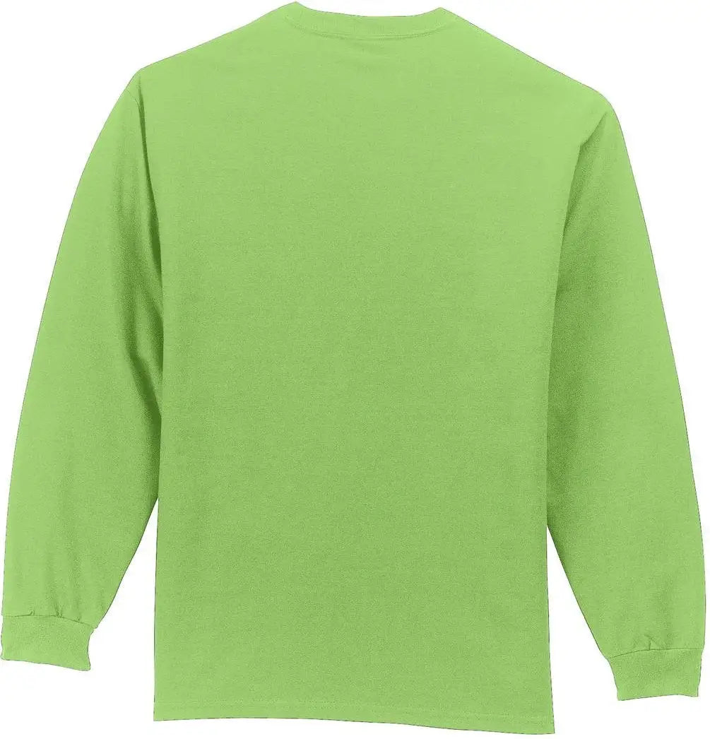 Port & Company Pc61lspt co Tall Long Sleeve Essential Pocket Tee - Lime