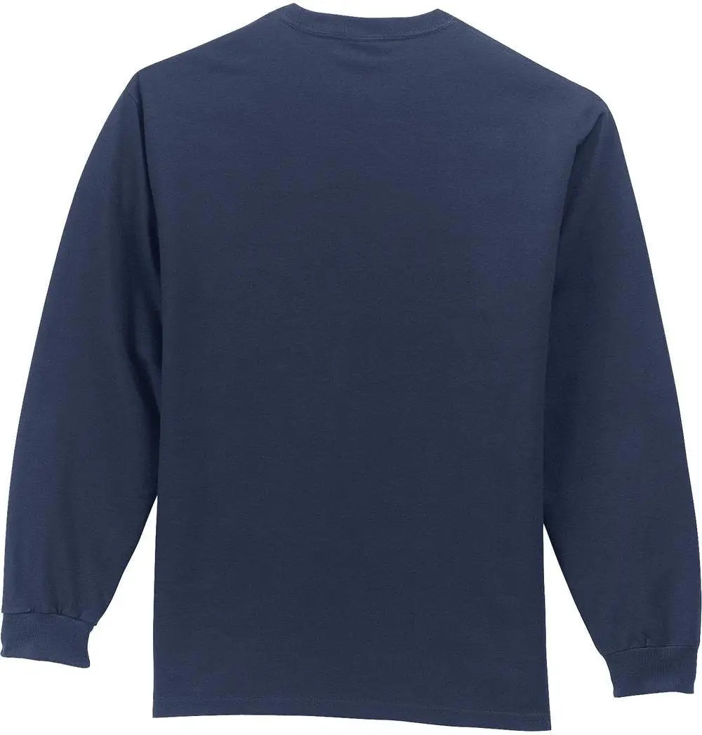Port & Company Pc61lspt co Tall Long Sleeve Essential Pocket Tee - Navy